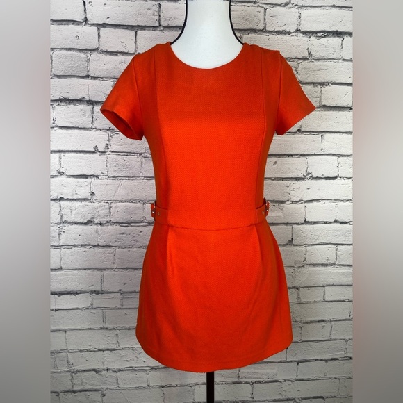 Zara Orange Boho Mini Dress Romper size Medium - Picture 1 of 7